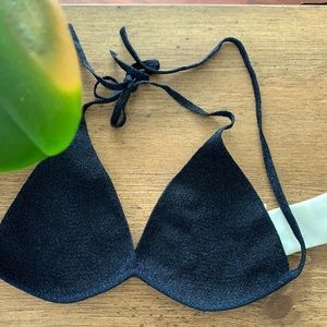 Midnight Blue sparkly halter bandeau/bra/bralette